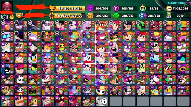 OG ACCOUNT 2019 | 85K trophies | 105/105 brawlers ALL 11 WITH HYPERCHARGES | 441 skins | Rare collaborations, 85000 cups, 105 brawlers, 35 primes