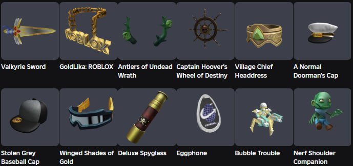 2017 | GoldLika: ROBLOX + Valkyrie Sword + Antlers of Undead Wrath and other toy code items, Sale, Voice chat: No