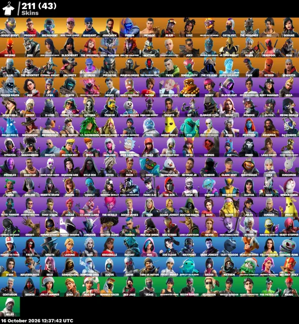 ⚡ 【FORTNITE】 💎 OG STW, Lara Croft, Midas, Take The Elf 💎 211 skins | 2493 lvl | 300 V-Bucks, Sale, skins 211