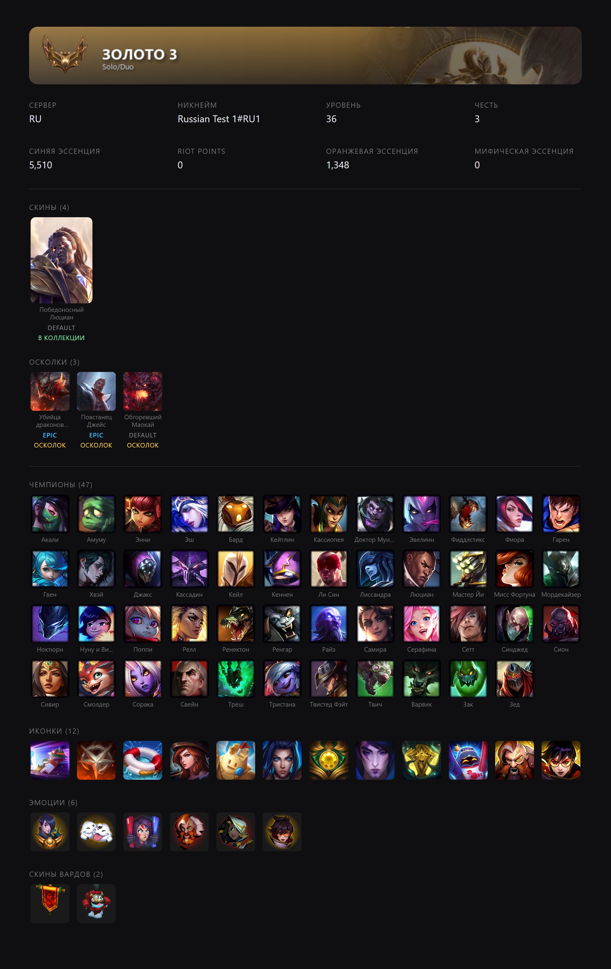 🟣┃HANDLEVELED┃🕗 INSTANT DELIVERY┃🔥 SKINS IN DESCRIPTION┃🤍 FREE NICKNAME CHANGE┃✅ EMAIL, Sale, level 36, champions 47, skins 4, Gold