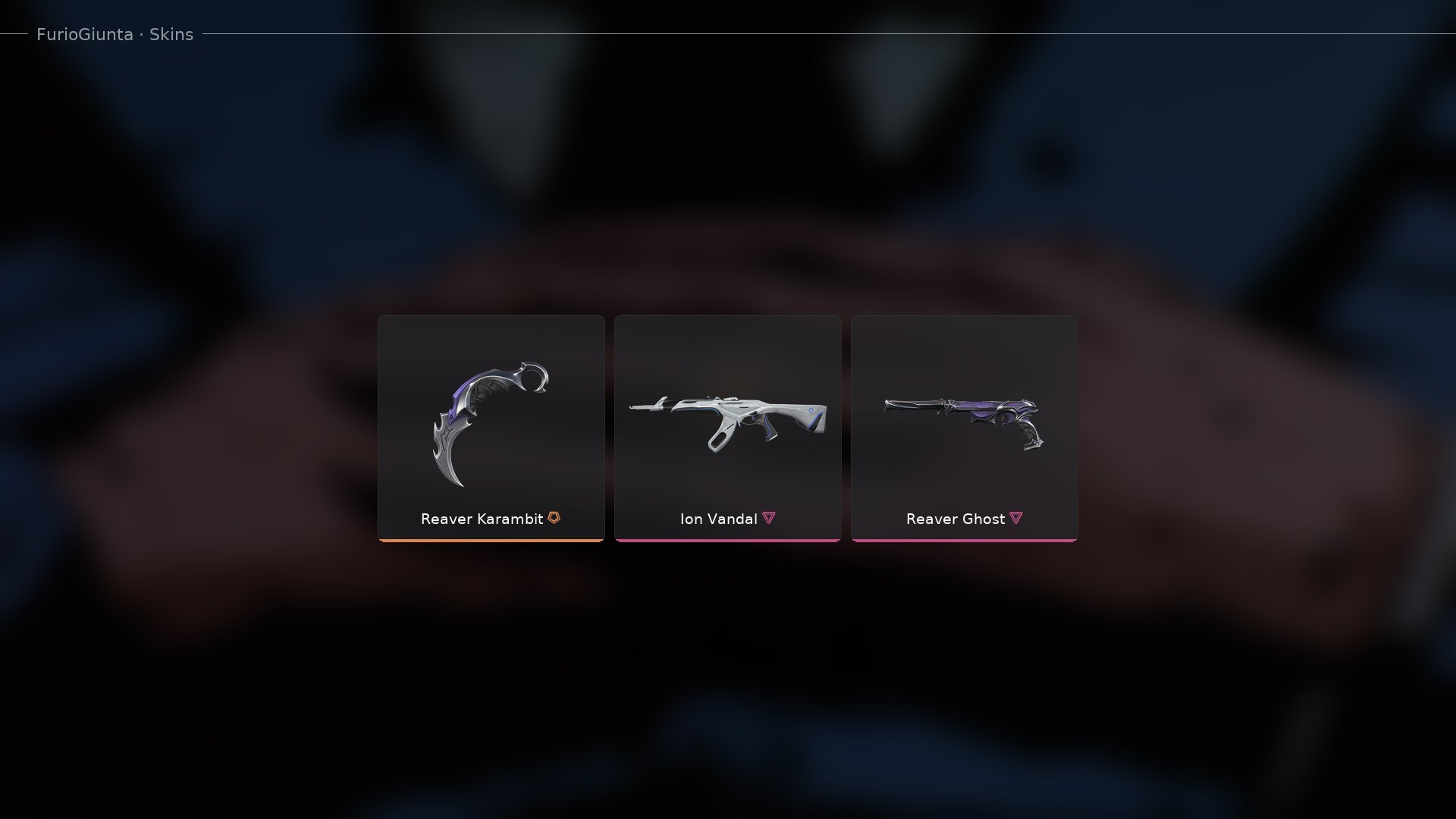 💿 𝟖𝐊 𝐕𝐏 | Karambit Reaper ― Vandal Ion ― Ghost Reaper, Sale, Ranked unlocked, Agents: 11, Skins: 3