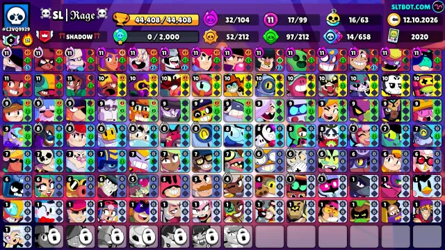 ❤️Auto delivery【skins for 14,500 gems💎】☄️OLD BP 8 SEASON【17 11x power】+ ❰screens in description❱❤️, 44408 trophies, 99 brawlers, 31 primes