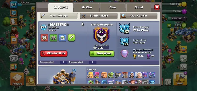 247 LVL 32 LEAGUE .Личный аккаунт с 2016 года ., 18 TH Родной Деревни, 10 TH Строителя