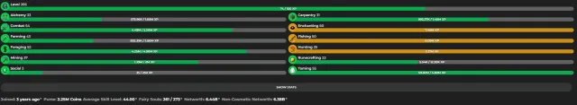 MVP+ / 6.44b NW / 8 7 7 7 slayers / SA 44 / 266 SkyBlock lvl / HOTM 6 / HOTF 7 / 725 Gems / mail, Sale, All account data
