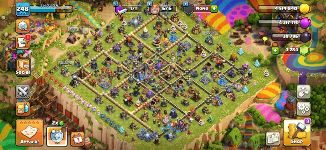 level-248(Th-18)➜H-80/80/67/64/55/13➜Best Equipments➜High Wall➜High Army➜Nc-yes, 18 TH Родной Деревни, 10 TH Строителя