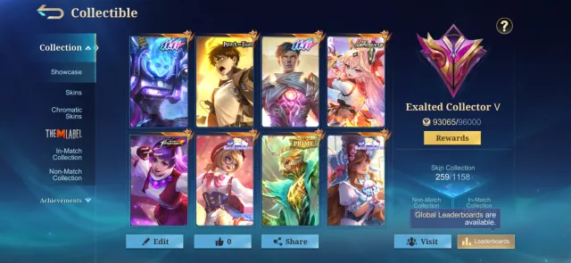 ❤️11:11 IXBORG,GOSSEN❤️💫AOT:YIN💫🏆ASPIRANT:GUINEVRA🏆🎉COF:GUINEVRA🎉, Sale, Rank: Epic, Level: 46, Win rate: 50%, Heroes: 150, Skins: 259