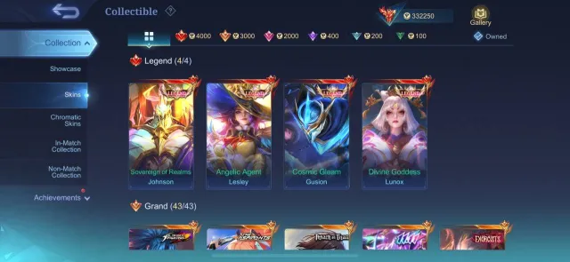 💥🔥BEST🔥💥 WORLD COLLECTOR 🧨 WITH A HUGE NUMBER OF EVENT SKINS 🧨💥🔥, Sale, Rank: Mythic, Level: 127, Winrate: 50%, Heroes: 120, Skins: 624