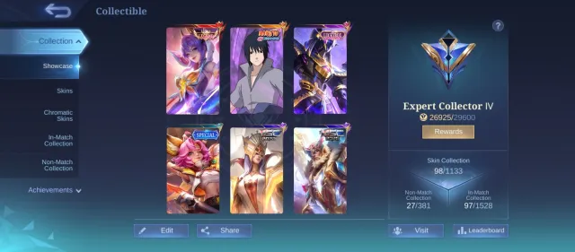 Legends Fanny, sasuke Su ye, tp crown, Sale, Rank: Mythic, Level: 53, Winrate: 70%, Heroes: 70, Skins: 100