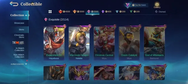 🌲Star Hayabusa💎Deluxe 46➤Echo Chou💥Epic Yss⇨Gusion⇨Lancelot⇨Freya⇨moskov⇨lunox⇨Selena✔Gaara Vale, Продажа, Ранг: Мифический, Уровень: 99, Процент побед: 52%, Герои: 138, Облики: 314