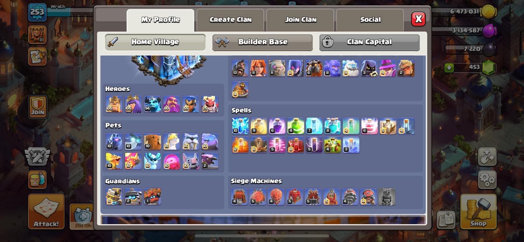 Full legendary desert set 6x heroes maxed Epics super high level 2015 to many collection 50% shop, 18 TH Main Village, 10 TH Builder