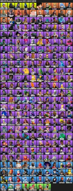 🔥👑 REAPER-PICKAXE💥 + PSYCHO BANDIT 💥+ GHOST FACE💥 + SLIM SHADY 💥+ GET GRIDDY 🎮🏆 | 257 SKINS💥🎯, Verkauf, Skins 257