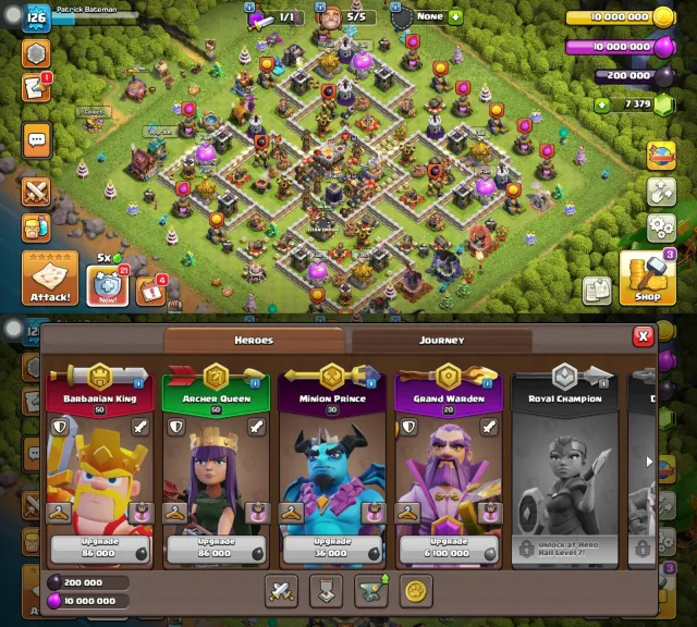 💎 2,500 MEDALS 🏆 TH-11 100% MAX ✦ 👑 50/50/30/20 ✦ 💎 7.3K GEMS ✦ ⚡ 8 EPIC EQUIPMENTS ✦, 11 TH Home Village, 7 TH Builder Base