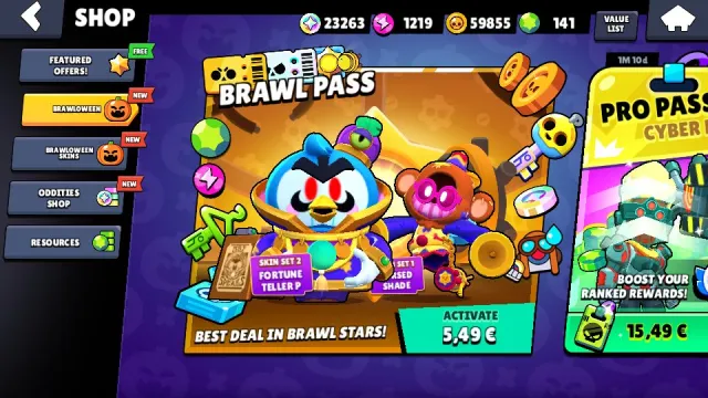 🏆91.9K🏆Cheap Region⭐️88PRIMES🟡59K Coins🟡💎141 Crystals💎✨23K BLINGS, 91947 trophies, 94 brawlers, 88 primes