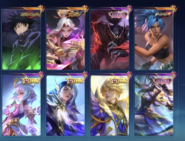 ✨SOUL VESSEL HANABI🦉MAGE JULIAN BATTLE🛡️COFFEE KARINA💫CALL NATA🌙LAKIBOX HAYA CLOUD🏆⚡GOLDSTAR VEIL📍, Sale, Rank: Mythical, Level: 47, Win Rate: 60%, Heroes: 101, Skins: 295