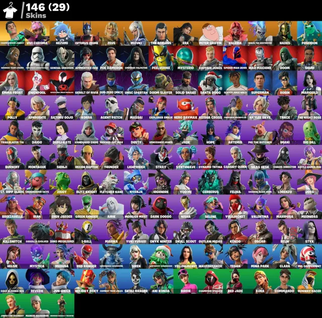 [PC/XBOX/PSN] ❤️LVL 5064❤️146 SKINS❤️CHAMPIONSHIP JONESY❤️VIVI CHROMA❤️9 EXCLUSIVES❤️FULL ACCESS✅, Продажа, скины 146
