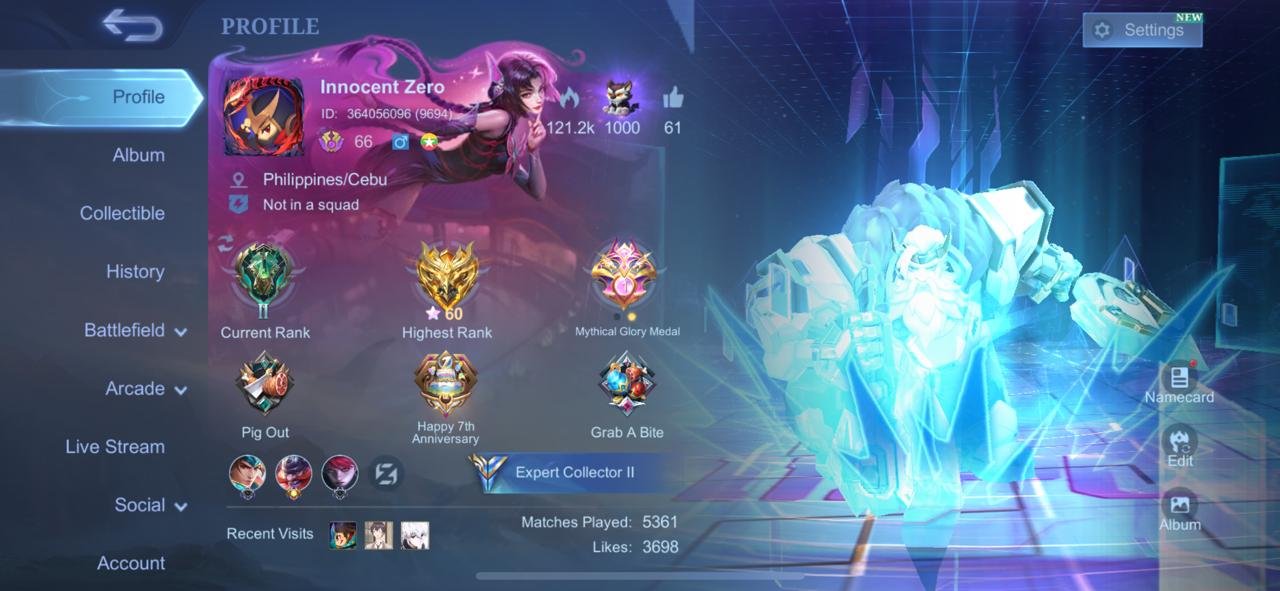 #294⚡ Hayabusa Experiment 21 + 4 skins | Franco MPL | Moscov Blood Spear | Chong Prime⚡, Sale, Rank: Epic, Level: 66, Winrate: 50%, Heroes: 122, Skins: 185