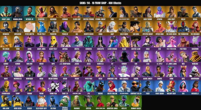 [PC/XBOX] 114 skins🔥Winter Bomber🔥Network Threat🔥Altitude🔥Professional🔥Mandalorian🔥Selling, skins 114