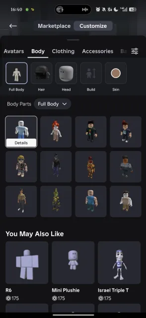 Roblox account created in 21 year, for a boy, select open, event 400-500 Robux, Sale, Voice chat: No