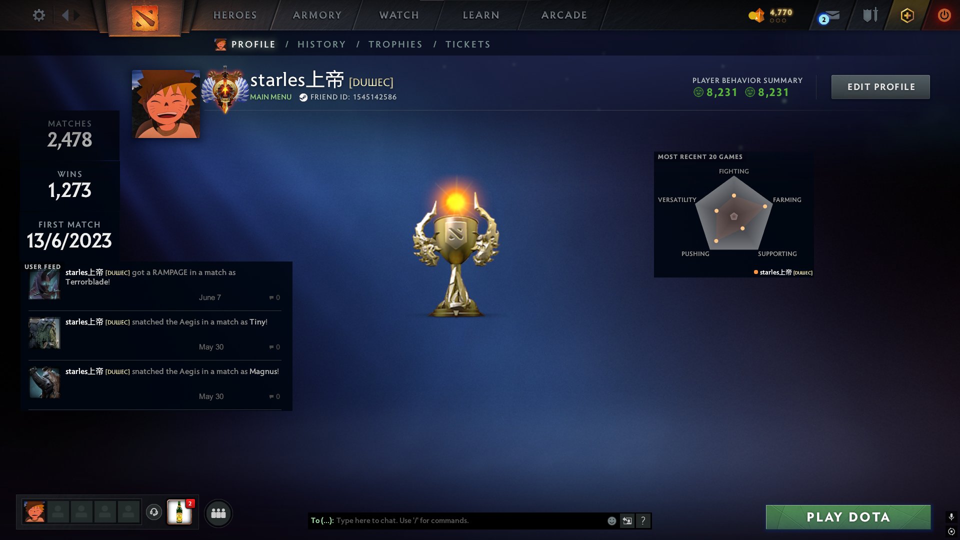 personal account, main pool