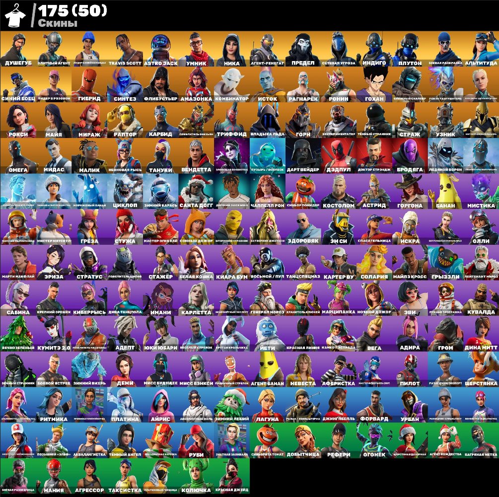 🎨 199 skins | 🌟 Fortnite account