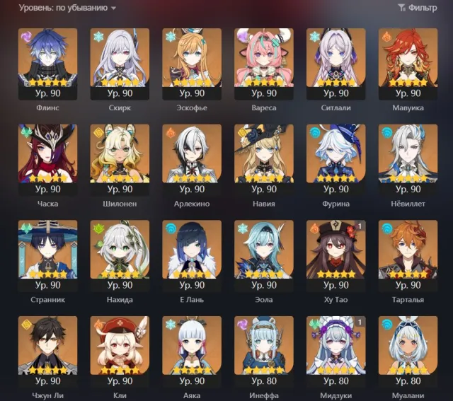 ⭐63 LEGENDS + 18 LEGENDARY WEAPONS⭐TRADE⭐HARLEQUIN+SIGNA⭐INEFFA+SIGNA⭐FURINA+SIGNA⭐EXOFIE+SIGNA⭐SKIRK⭐+ HSR ACCOUNT, Any platform, Email linked, Lumine, Levelled up, AR 60