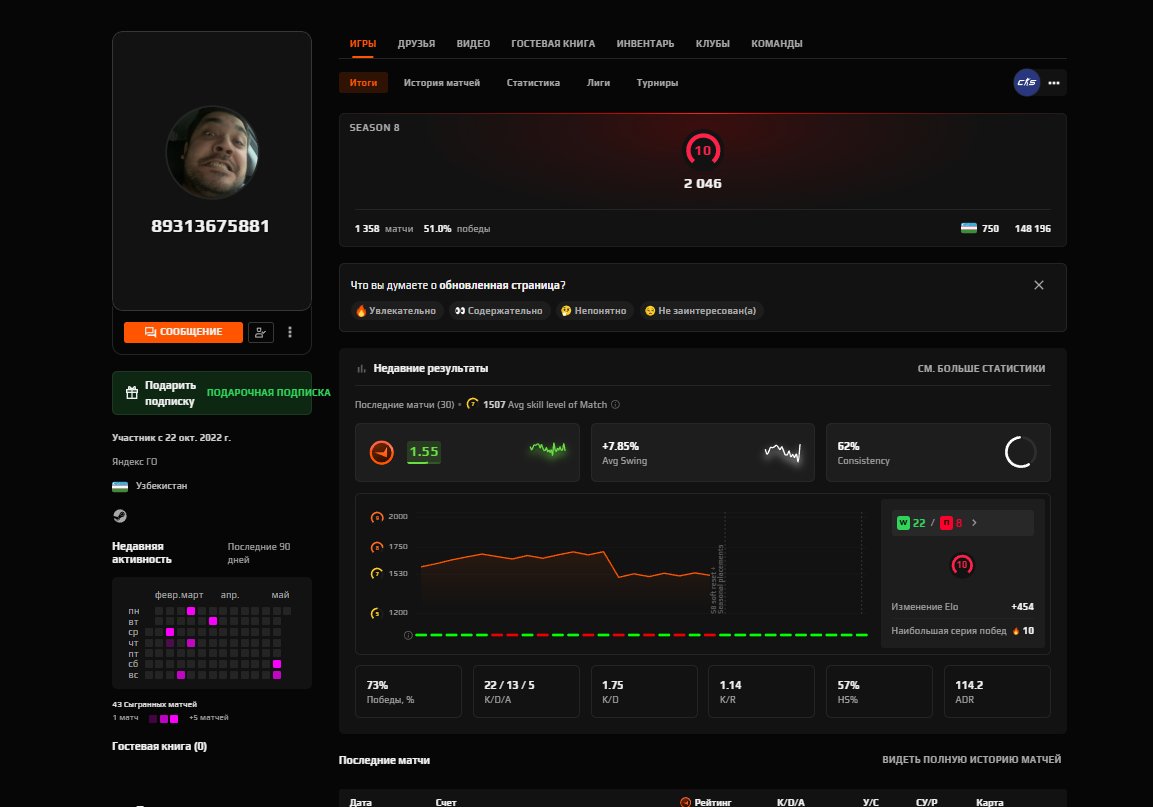 🖤FACEIT 10 LVL + PRIME🖤 2046 ELO🖤1358 MATCHES 2022 🖤NO NEED VERIF🖤FIRST MAIL RAMBLER🖤5 MEDALS, Sale, Empty, Yes PRIME, FACEIT, 2059 ELO, With registration: Yes