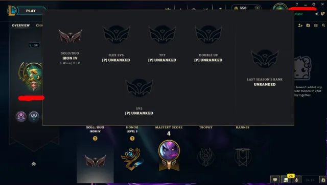 ❄️NA❄️HandLeveled ❄️IRON 4 ❄️23 LOSS, Продажа, уровень 34, чемпионы 10, скины 1, Железо