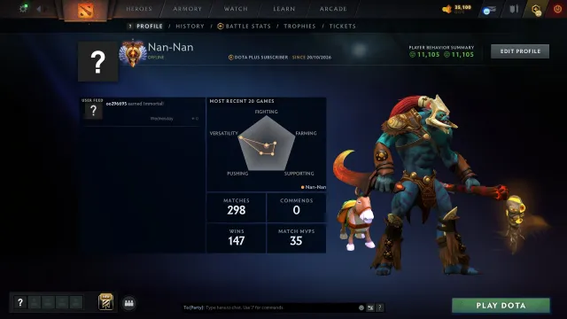 ✿ Level: 22 ✿ INSTANT DELIVERY 24/7 ✿ Native email without top-ups ✿ 100% Guarantee, Sale, 5775 MMR, 11105 Honesty, 11105 Politeness, 298 matches, 205 hours