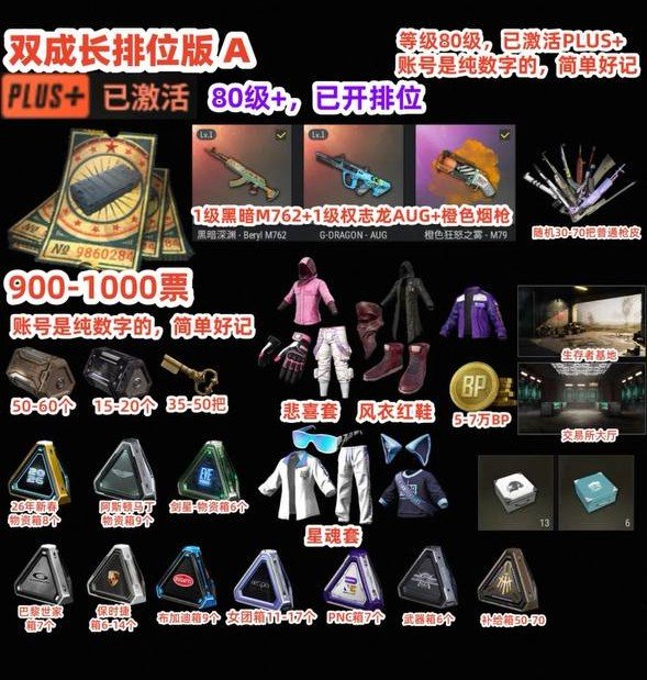 💠LVL 80+💠AUG G DRAGON💠Beryl Darkest Depths💠M79 Smoke💠900+ Coupons💠PUBG PLUS💠Crates, Yes BATTLEGROUNDS Plus