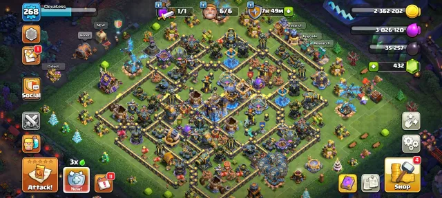 Xp 268~TH 18 Max~Heros-96/100/75/50~13× Hero Skin~Tiger Mountain Scenary~Connect To Buyer Mail, 18 TH Родной Деревни, 10 TH Строителя
