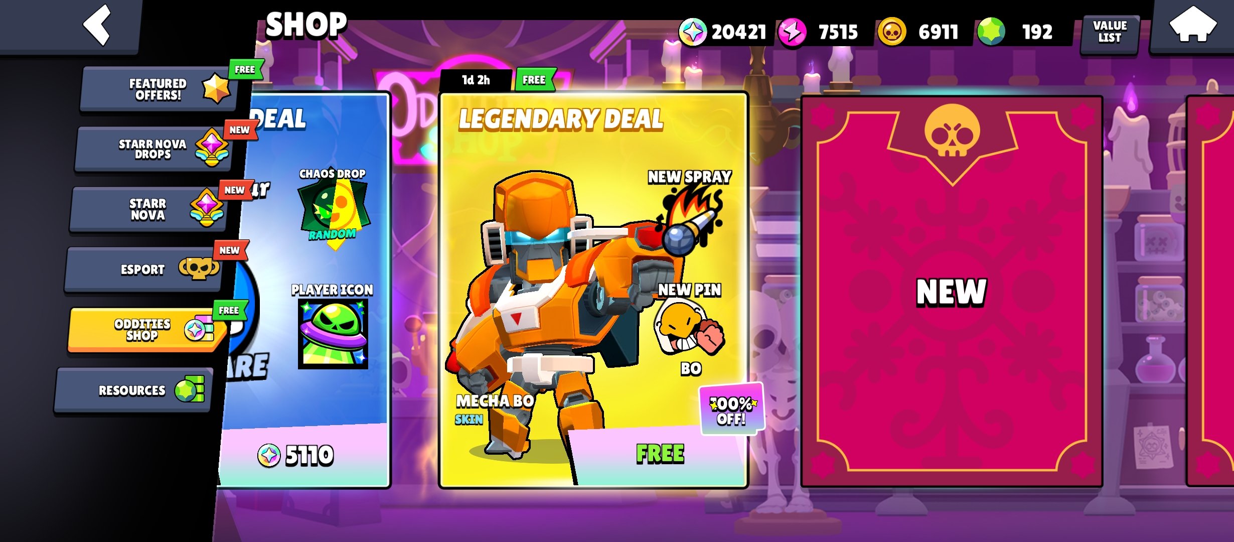 LUCKY ACCOUNT, trophies 5784, brawlers 43