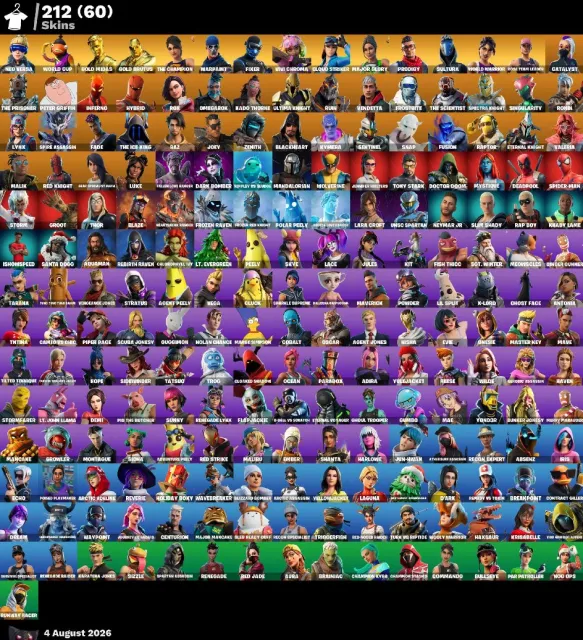 💲AUTO-ISSUE💲 212 SKINS 🧡 Neo Versa 🧡 Vivi Chroma 🧡 WORLD CUP 🧡 changeable mail 🧡, Sale, skins 212