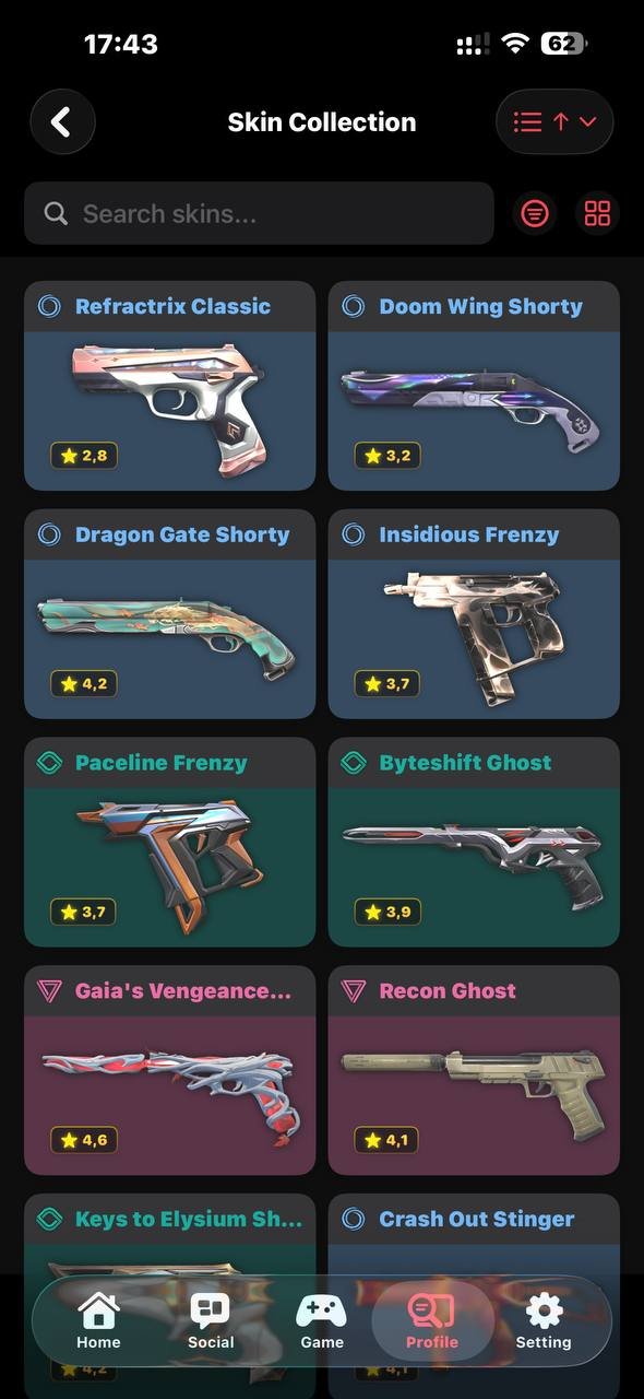 Selling personal account (full access): Level 50, 16 agents, 40+ skins, email change available., Sale, Diamond 1, Agents: 16, Skins: 44