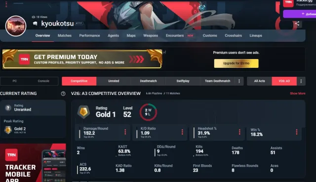 I'm selling it because I don't play Valorant anymore., Sale, Gold 1, Agents: 10, Skins: 1