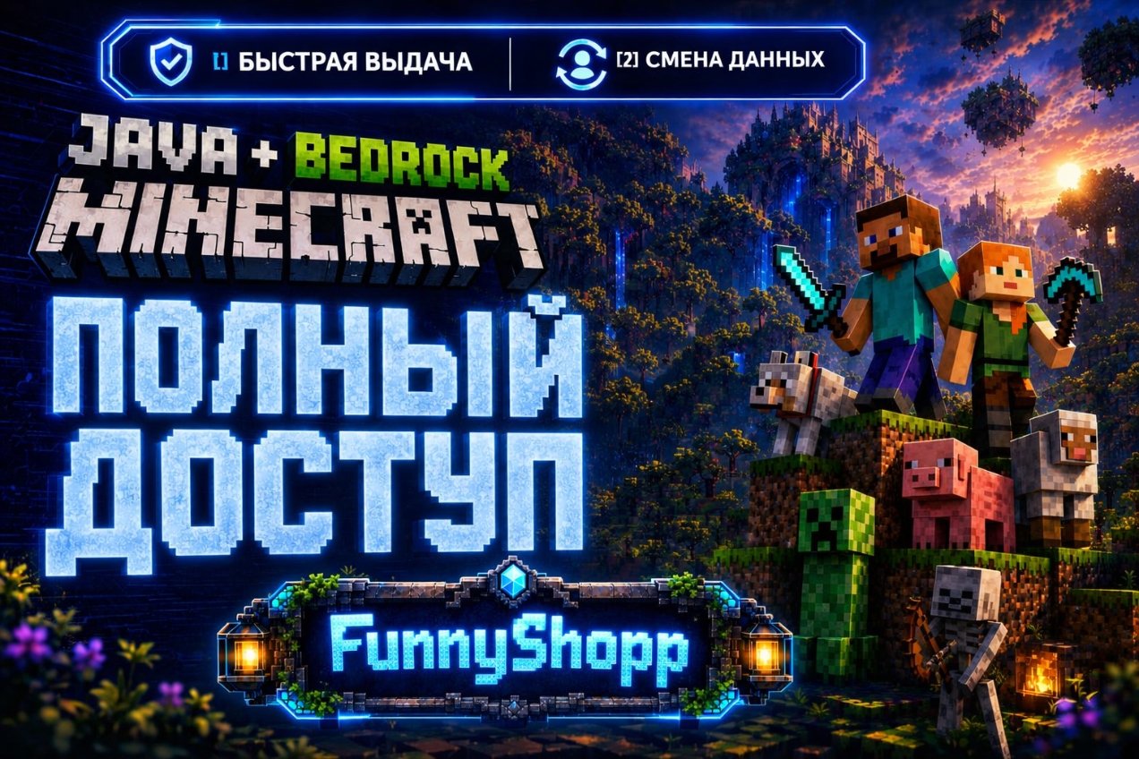 🌿 MINECRAFT JAVA + BEDROCK (2 in 1) • LICENSE • FULL ACCESS + DATA CHANGE • NO BANS • HYPIXEL✨, Sale