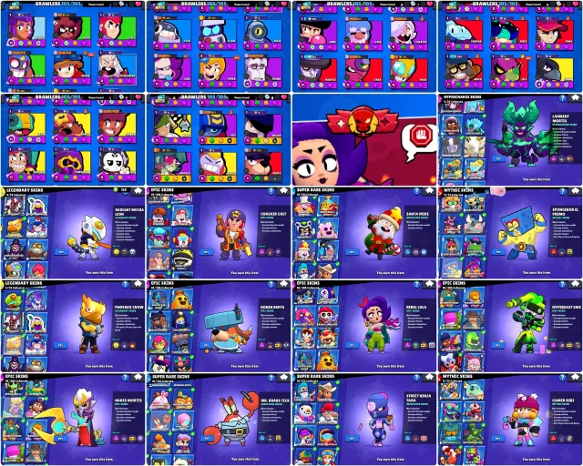 ACC WITH 66k CUPS AND 50 MAX POWERS 11lvl AND RED GODZILLA BUZZ AND PATRICK BUZZ, trophies 66200, brawlers 103, primes 35
