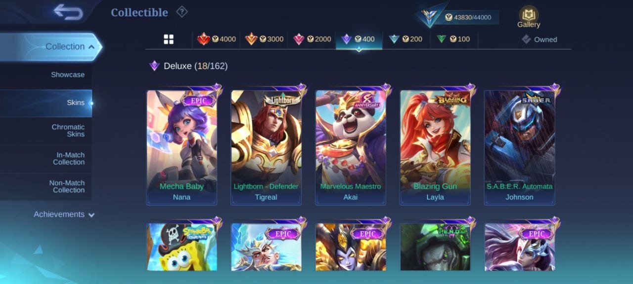 🔥Star Kagura KOF Karina fluffy floren deluxe 18 🔥EPIC Gatokacka valir irthil EPIC Recall🔥, Sale, Rank: Mythic, Level: 66, Winrate: 50%, Heroes: 107, Skins: 187