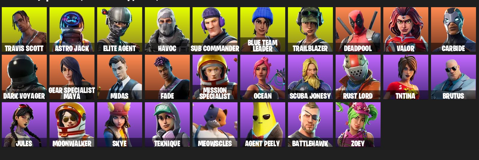 ACCOUNT TRAVIS SCOTT TRAVIS FORTNITE PHOTO IN DESCRIPTION CHANGE EMAIL 562LEVEL, Sale, skins 28