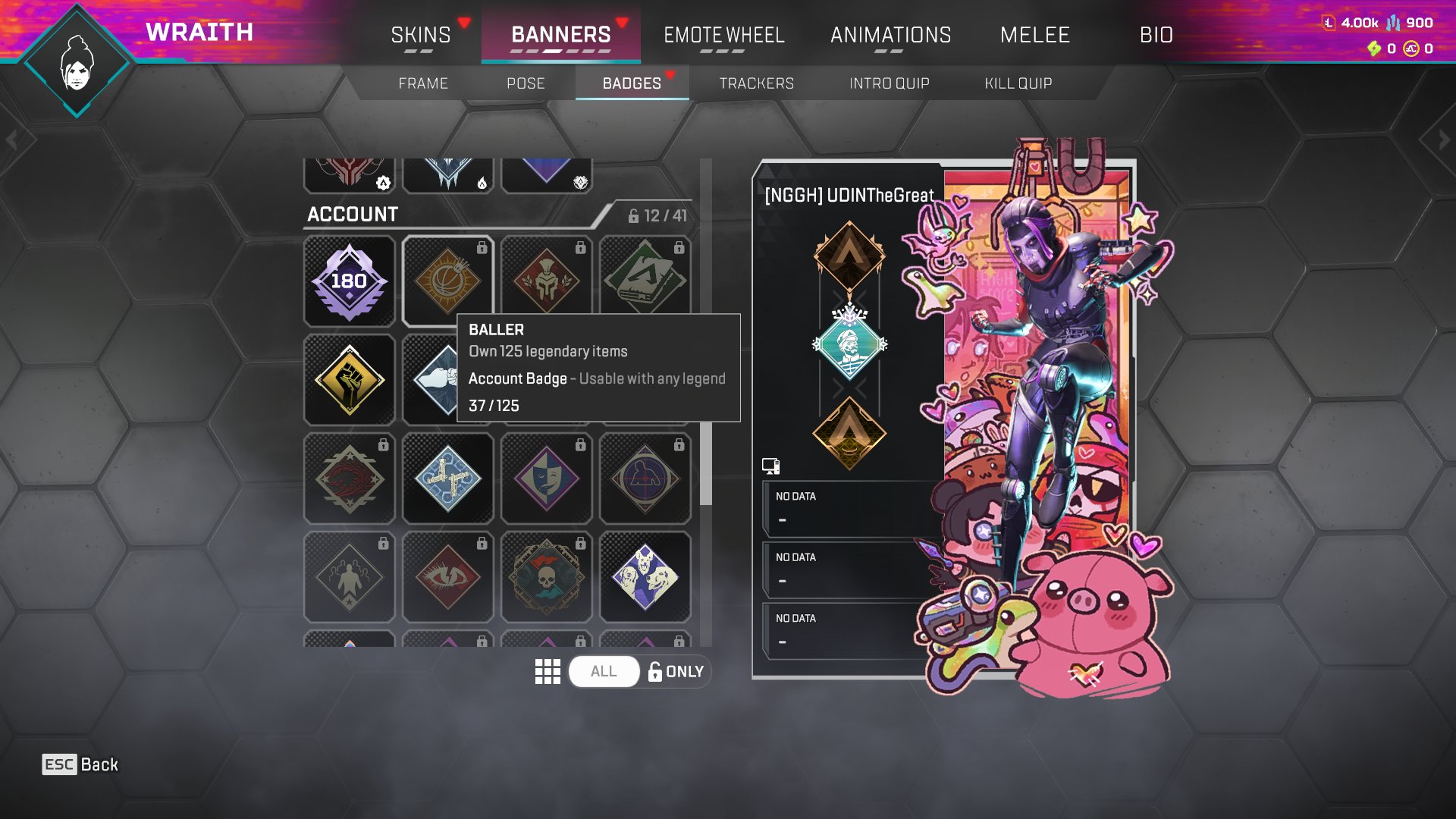 🍀【APEX 180 LVL 37 LEGENDS SKINS】EA APP + PSN + XBOX🍀RANKING OPEN ♦️ FULL ACCESS 🔑, Rookie, 180 level, Relic: No