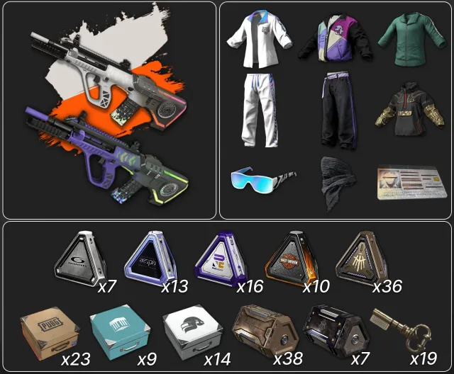 💖[PROGRESSIVE] NEON DREAM - AUG + WHITE CHROMA💖🔥175 DIFFERENT CHESTS🔥🎀MANY SETS🎀, No BATTLEGROUNDS Plus