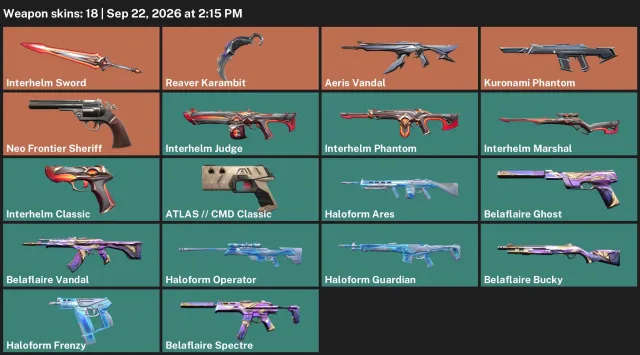 Reaper Knife | 2 Knives | Primordium Vandal | Kuronami Phantom | Aeris Vandal, Sale, Silver 3, Agents: 13, Skins: 18