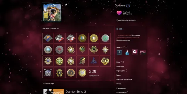 🌈🔥22 МЕДАЛИ💎🟨151 LVL STEAM🟨💎🟪ЧЕКИ + КЛЮЧИ + ИНФОРМАЦИЯ🟪🔥7.6OO ЧАСОВ🔥⭐️ДОНАТНЫЕ ИГРЫ🔥, Продажа, Інвентар пуст, Є PRIME, 25000 CS Rating