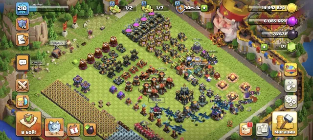 {Срочно} Продам аккаунт в Clash of Clans 17 тх, 17 TH Main Village, 10 TH Builder