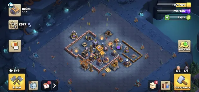 Almost full TH13 7021 Gems, 13 TH Home Village, 8 TH Builder Base