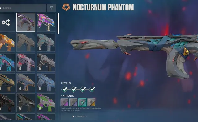 Personal account, 2 Vandals, Starry Zenith, Emondir. 2 Phantoms, Glitch Pop, Nocturnum. G3, Sale, Gold 3, Agents: 28, Skins: 4