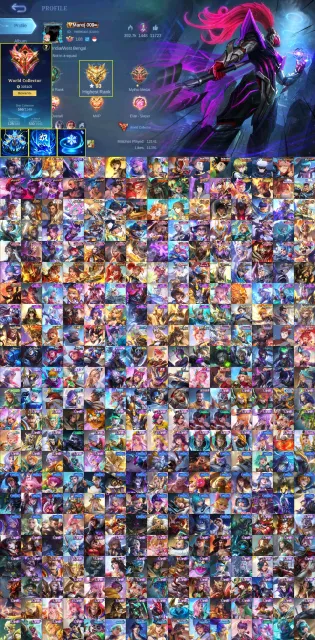 🔥World🔥Account for Android🔥KOF Gossen-Pakito, Gold Moscow, Neo Fred, Su E Naruto, Abyss Alpha🔥, Sale, Rank: Epic, Level: 138, Win Rate: 53%, Heroes: 133, Skins: 566