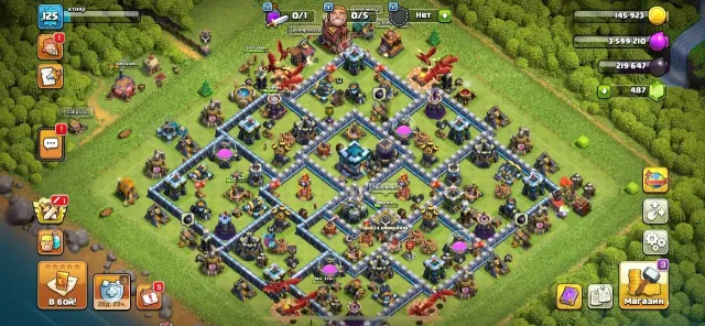Фулл 13 тх с 5 строителями, 13 TH Main Village, 7 TH Builder