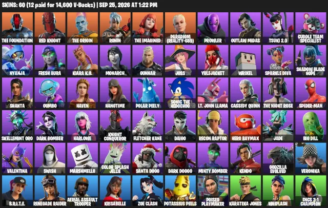 🍁60 skins , 🍁MARSHMALLOW , 🍁Raider Outcast , 🔒Access to email🔒 , 🌺AUTO DELIVERY🌺 Check Screens, Sale, skins 60