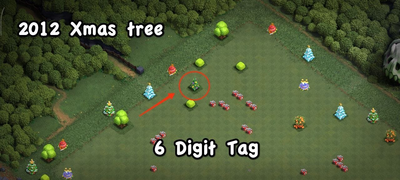 RARE 6 DIGIT TAG🔥2012 XMAS TREES🔥TH9 MAX🔥NC 500🔥TOP RARE IN TH9🔥RARE 6 DIGIT TAG🔥, 9 TH Main Village, 1 TH Builder