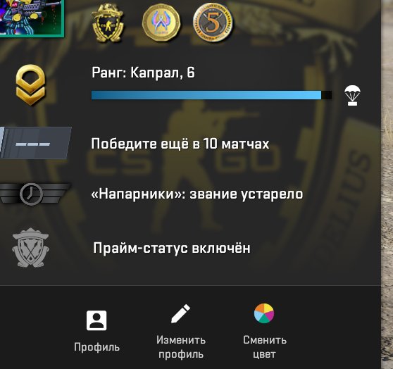CS2 Prime✅Rank 5 (Rank 5 before Prime)✅3 Medals✅21 Hours✅Coin for 5 Years of Service✅Faceit Unbound, Sale, Empty, Yes PRIME, FACEIT, With registration: No